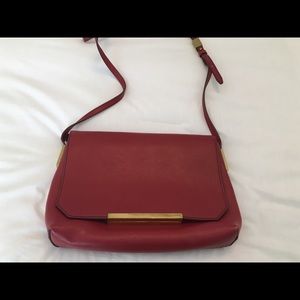 J Crew Red Cross Body Bag